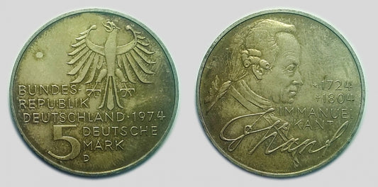 1974 Immanuel Kant 5 márka