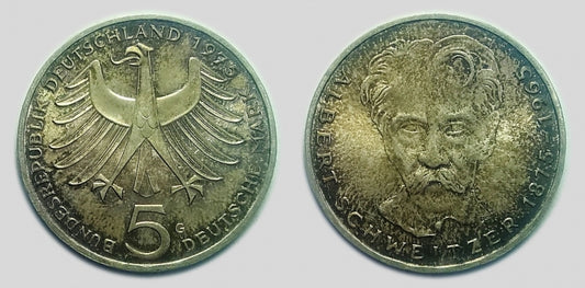 1975 Albert Schweitzer 5 márka