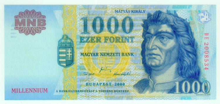 2000 1000 forint Millenium DE