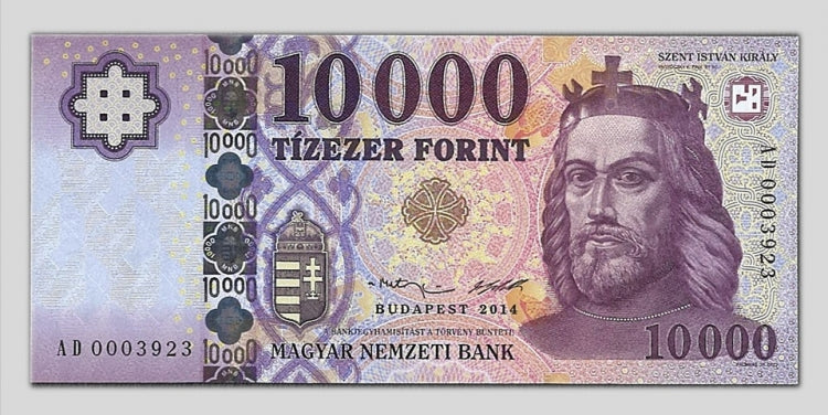 2014 10000 forint alacsony sorszám AD