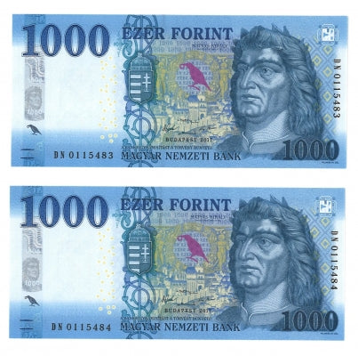 2017 1000 forint sorszámkövető pár DN