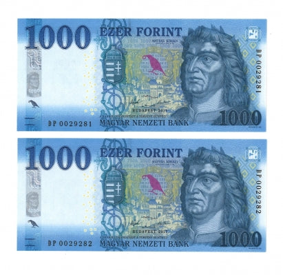 2017 1000 forint sorszámkövető pár DP