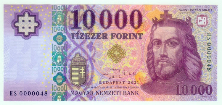 2021 10000 forint HS alacsony sorszám