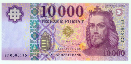 2021 10000 forint HT alacsony sorszám