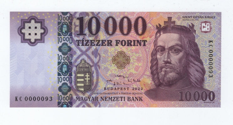 2022 10000 forint KC alacsony sorszám