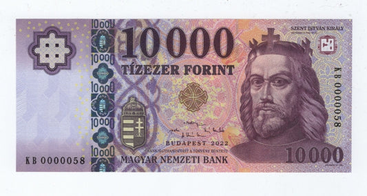 2022 10000 forint KB alacsony sorszám